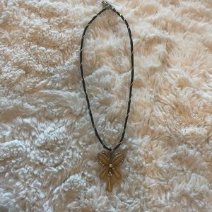 Butterfly diamond shimmer necklace 💎🌟